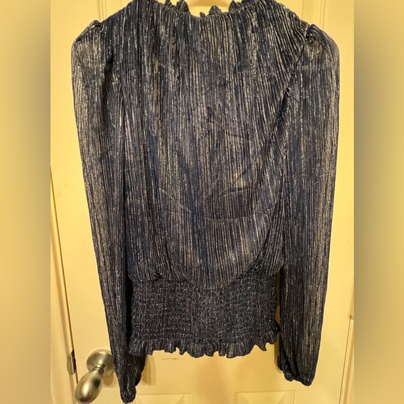 NWT Joie blue and silver long sleeve top, size small. - Picture 5 of 5